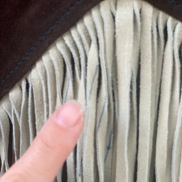 Co-Op Leathers San Francisco Vintage 1970s Leather Fringe Vest Hippie Woodstock - Picture 14 of 14